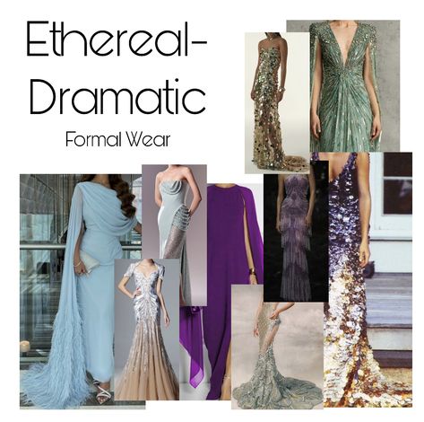 Ethereal Essence Celebrities, Soft Dramatic Kibbe Wedding Dress, Natural Romantic Ethereal, Ethereal Dramatic Natural, Dramatic Ethereal Essence, Essence Types, Ethereal Dramatic, Dramatic Ethereal, Dramatic Essence