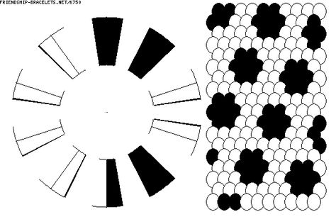 K750 - friendship-bracelets.net Wheel Bracelet, Kumihimo Tutorial, Kumihimo Cord, Kumihimo Disk, Making Jewelry For Beginners, Kumihimo Braiding, Kumihimo Jewelry, Kumihimo Patterns, Diy Leather Bracelet