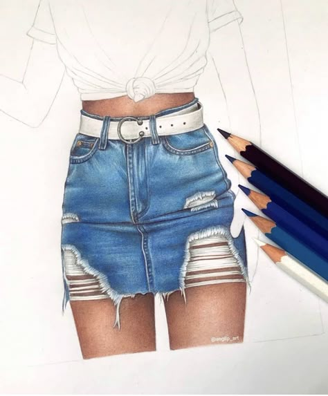 Denim Fashion Illustration, Fashion Design Inspiration, Fashion Model Drawing, Beautiful Dawn, Outfit Drawing, Filmy Vintage, Fashion Figure Drawing, Fashion Illustrations Techniques, Fashion Drawings