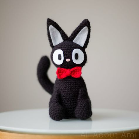 Jiji the Black Cat - All About Ami All About Ami, Sew Dress, Confection Au Crochet, Crochet Cat Pattern, Cat Amigurumi, Pola Amigurumi, The Black Cat, Kawaii Crochet, Crochet Amigurumi Free