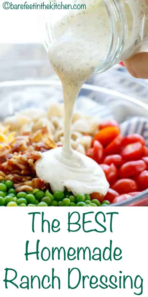 The Best Homemade Ranch Salad Dressing Best Homemade Ranch Dressing, Best Homemade Ranch, Homemade Ranch Salad Dressing, Ranch Salad Dressing Recipes, Ranch Dressing Recipe Homemade, Homemade Ranch Dip, Ranch Salad, Ranch Dressing Recipe, Ranch Salad Dressing