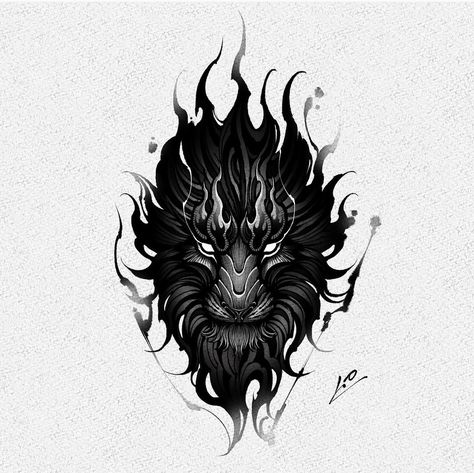 Lion Art Tattoo, Black Tattoo Cover Up, Mens Lion Tattoo, Lion Tattoo Design, Dark Art Tattoo, Tattoo Style Drawings, Skull Tattoo Design, Tattoo Cover-up, Dark Tattoo