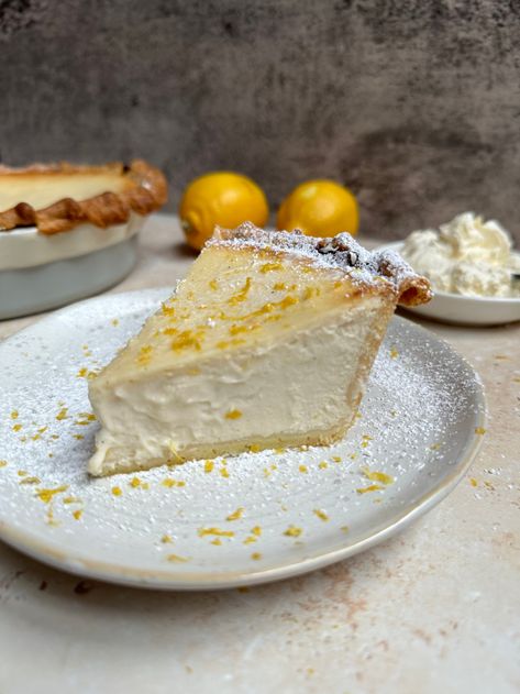 Mascarpone & ricotta pie — Truffle&Egg recipes Italian Ricotta Pie, Ricotta Recipes Dessert, Ricotta Pie Recipe, Ricotta Cake Recipes, Mascarpone Recipes, Ricotta Pie, Easter Pie, No Egg Desserts, Ricotta Recipes