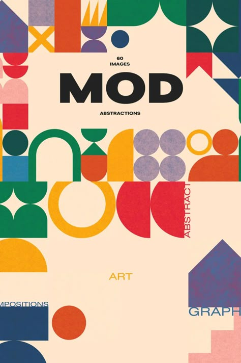 MOD Abstract Poster - Siteoutsite Art Fair Poster Design, Stem Logo Design, Abstract Graphic Design Posters, Modern Bauhaus, Graphic Design Style, Oil Packaging, Poster Graphics, Art Bags, Abstract Graphic Design