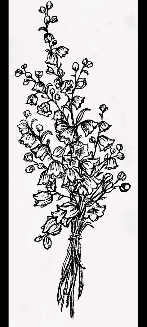 Lilly of the valley tattoo 
Pen drawing
Tattoo idea Lily Bouquet Tattoo Design, Upside Down Bouquet Tattoo, Poisonous Flower Bouquet Tattoo, Lily Of The Valley Bouquet Tattoo, Bundle Of Flowers Tattoo, Lily Of The Valley With Skulls Tattoo, Skull Lily Of The Valley Tattoo, Bunch Of Flowers Tattoo, Foxglove Tattoo Black And White