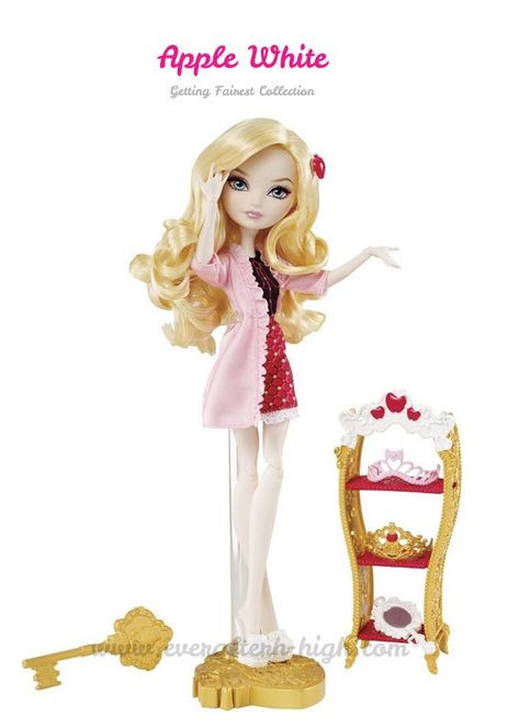 Getting Fairest Apple White Doll | Ever After High Ever After High Getting Fairest, Ever After High Wallpaper, Apple White Doll, Raven Queen Doll, High Wallpaper, Hershey Syrup, Ever After Dolls, Toys Uk, Barbie Kitchen