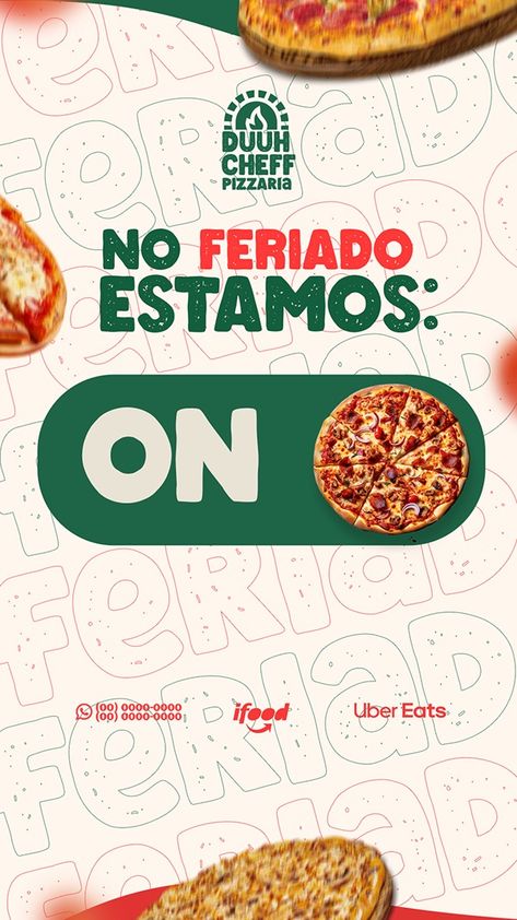 Social Media - Pizzaria :: Behance Pizza Fast Food Design, Pizza Flyer Design, Pizza Social Media Design, Pizza Story, Pizza Post, Pizza Menu Design, Resturant Menu, Pizzeria Design, Pizza Poster