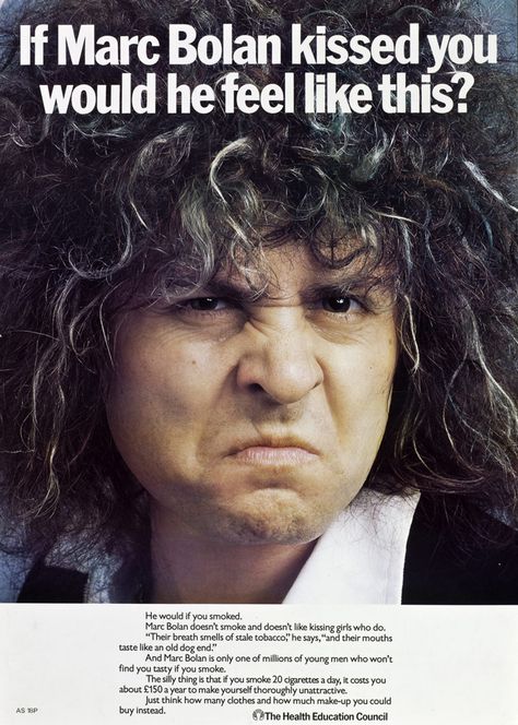 If Marc Bolan kissed you... Scarfolk Posters, Scarfolk Council, Marc Bolan, Education Poster, Old Dogs, Glam Rock, Lead Singer, Health Education, Kiss You