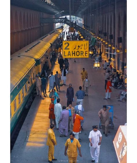 Lahore junction railway station is the main railway station in Lahore, Pakistan. Construction commenced shortly after the Mutiny of 1857… Pakistan Tourism, Pakistan Pictures, Eid Poetry, Pakistani People, Painting Station, Pakistan Travel, Indian Pictures, Sketching Techniques, Islamabad Pakistan