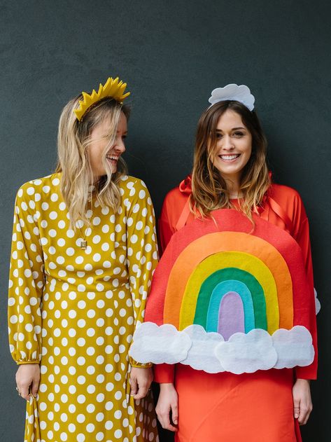 Rainbow Costume Diy, Diy Karneval, Diy Fantasia, Rainbow Costumes, Rainbow Halloween, Clever Halloween, Diy Costumes Women, Hallowen Ideas, Clever Halloween Costumes