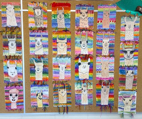 South American Art Projects For Kids, Peru Art Projects For Kids, Peru Activities For Kids, South America Crafts, South American Crafts, Llama Craft, Hispanic Heritage Month Crafts, Spark Art, Hispanic Art