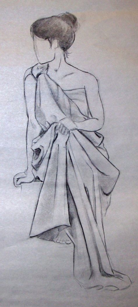 Tunic- Greek Fashion Greek Goddesses Drawing, Greek Toga, Greek Drawing, Greek Goddess Art, Greek Paintings, Greek Statues, Charcoal Sketch, Organic Art, Greek Mythology Art