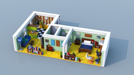 LEGO IDEAS - Product Ideas - Emmet's Apartment House Lego Ideas, Lego Tiny House Ideas, Lego Home, Cute Lego House Ideas, Aesthetic Lego House, Lego Apartment Ideas, Lego Apartment, Lego Small House, Lego House Ideas