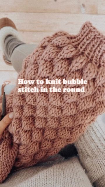 Bubble Stitch, How To Knit, Sweater Knitting Patterns, Knitting Tutorial, Sweater Pattern, Knit Patterns, Knit Crochet, Knitting Patterns, Knitted Sweaters