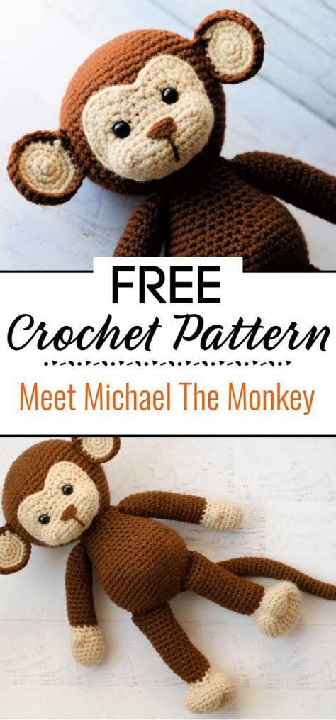 Crochet Monkey Pattern, Monkey Crochet, Monkey Toy, Crochet Monkey, Monkey Pattern, Crocheted Toys, Crochet Kids, Crochet Toddler, Yarn Craft