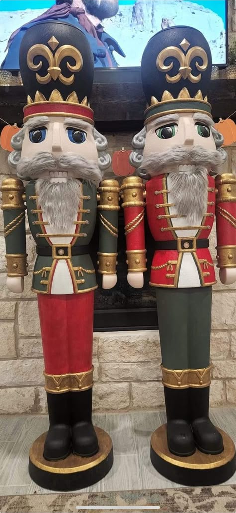 Painted Nutcracker Diy Wood, Green Nutcracker, Painted Nutcracker Diy Walmart, Nutcracker Christmas Tree Drum, Nutcracker With Drum, Walmart Nutcrackers Painted, Holiday Time, Nutcracker Christmas, Deck The Halls