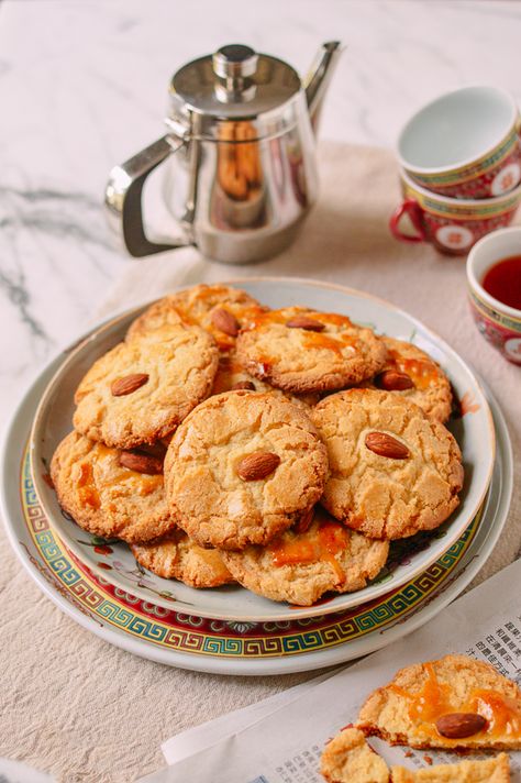 Chinese Almond Cookies Recipes, Almond Cookies Recipes, Walnut Cookies Recipe, Chinese Almond Cookies, Wok Of Life, Almond Meal Cookies, Woks Of Life, The Woks Of Life, Best Holiday Cookies