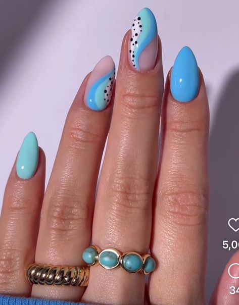 Turquoise Nail Designs, Turquoise Nails, Summery Nails, Girly Acrylic Nails, Vibrant Nails, Her Nails, Short Square Acrylic Nails, Cute Gel Nails, Vacation Nails