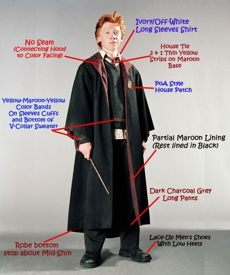 Ron Weasley Costume, Hogwarts Universal, Harry Potter Clothes, Harry Potter Cloak, Hogwarts Costume, Harry Potter Uniform, Choir Robes, Hogwarts Robes, Harry Potter Robes