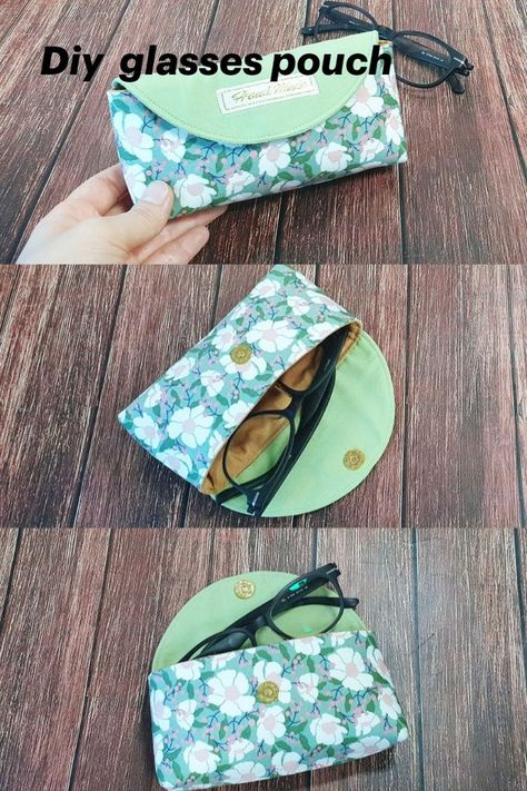 Eyeglass Cases Diy, Sunglass Case Pattern, Sew Eyeglass Cases, Eyeglass Cases Pattern, Fabric Eyeglass Cases, Diy Sunglasses, Diy Glasses, Eye Glasses Case, Sunglasses Pouch