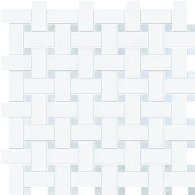 Basketweave Tile Bathroom, Basketweave Tile Floor, Basketweave Tile, Basket Weave Tile, White Marble Mosaic, Marble Backsplash Kitchen, Porcelain Tile Bathroom, Modern Mosaics, Border Tiles