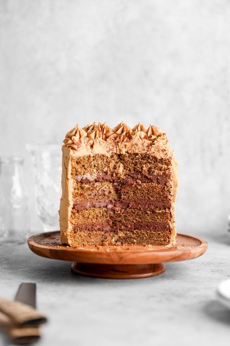 Coffee Layer Cake | Sturbridge Bakery Layered Coffee Cake, Coffee Layer Cake, Layered Pumpkin Coffee Cake, Layered Caramel Cake, Mocha Layer Cake, S’mores Layer Cake, Whipped Chocolate Ganache, Fluffy Frosting, Fab Cakes