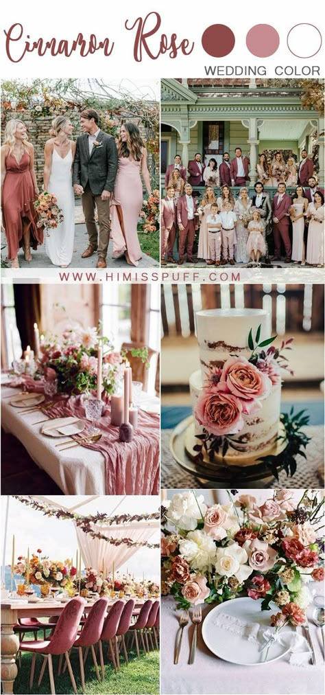 cinnamon rose dusty rose wedding color ideas #wedding #weddings #weddingideas #weddingcolors #weddinginspiration #himisspuff Cinnamon Rose Wedding, Color Ideas Wedding, Mauve Wedding Colors, Dusty Rose Wedding Colors, Mauve Bridesmaid, Mauve Bridesmaid Dress, Cinnamon Rose, Popular Wedding Colors, Wedding Color Ideas