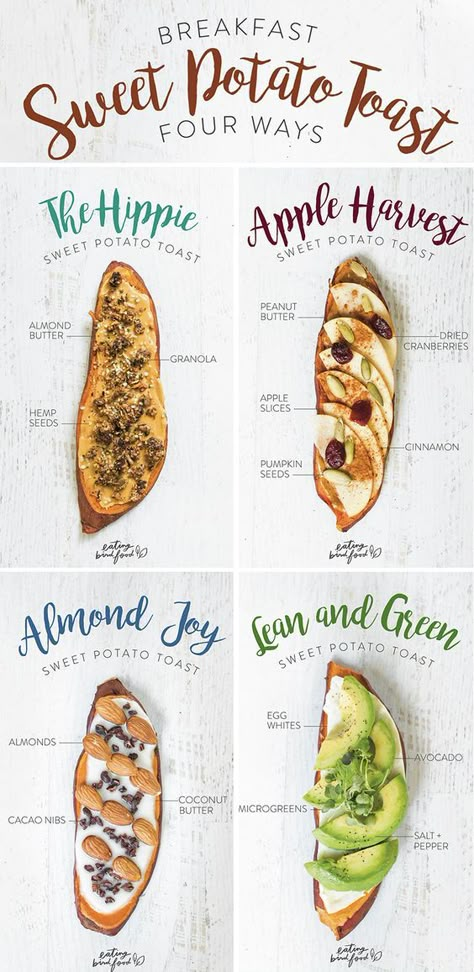 Appetizer Toasts, Breakfast Sweet Potato, Potato Toast, Potato Slices, Sweet Potato Toast, Sweet Potato Breakfast, Paleo Breakfast, Sweet Potato Recipes, Clean Eating Snacks