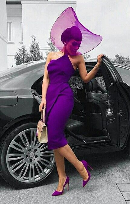 @badgalronnie Purple Designer Dress, Kefilwe Mabote, High Tea Outfit, Tea Party Attire, Kentucky Derby Outfit, Derby Attire, Plus Size Wedding Guest Dresses, Derby Fashion, Derby Outfits