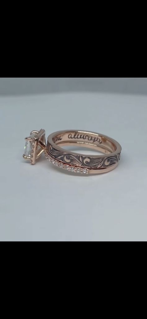 Aztec Wedding Ring, Rose Gold Western Wedding Ring, Western Gold Rings, Western Weeding Rings, Western Tooled Engagement Rings, Promise Rings Country, Tooled Engagement Rings, Small Western Wedding Rings, Wedding Ring Country