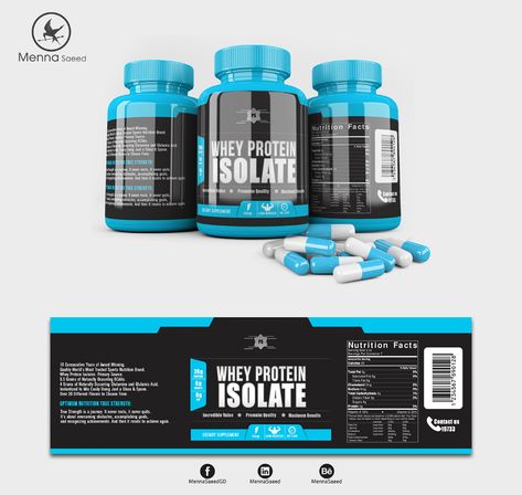 Whey Protein Label Design, Whey Protein Packaging Design, Protein Powder Packaging Design, Protein Packaging Design, Protein Design, Protein Packaging, Supplement Design, Supplement Packaging, Protein Box