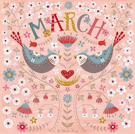 March Illustration, Llama Art, Hawaiian Summer, Mermaid Clipart, Llama Print, Hello March, Printable Calendar Template, Scandinavian Folk Art, Art Cute