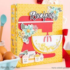 Scrapbook Recipe Book, Homemade Recipe Books, Diy Cookbook, Recipe Album, Recipe Book Diy, Recipe Scrapbook, My Favorite Recipes, Scrapbook Book, Mini Scrapbook