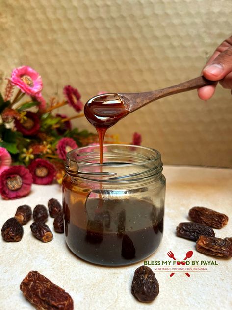 Dates Syrup Recipe From Dry Dates Dry Dates Recipes, Recipes Using Date Syrup, Date Syrup Uses, Dried Dates Recipes, Date Sauce Recipe, Date Syrup Recipe, Date Syrup Recipes, Dates Syrup, Date Jam