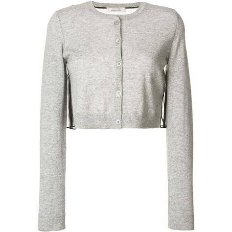 Dorothee Schumacher cropped cardigan ($432) ❤ liked on Polyvore featuring tops, cardigans, grey, cut-out crop tops, crop top, grey crop top, grey cropped cardigan and cropped cardigan Perfect Cardigan, Grey Crop Top, Cardigan Crop Top, Gray Cardigan, Cardigan Crop, Gray Top, Tie Styles, Top Crop, Top Cropped