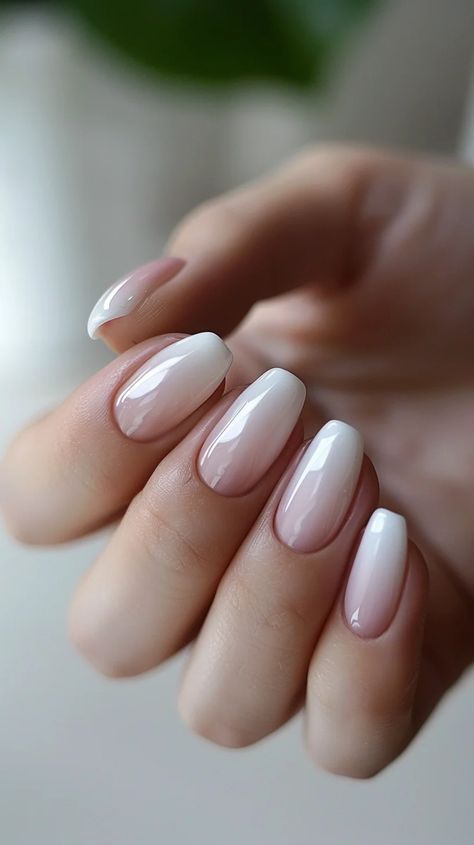 Top 40 Frombre French Manicure Ombre Nail Designs Trending Right Now Wedding Nails For Bride Ombre French, Bridal Nails Ombre Glitter, Ombre American Manicure, French Manicure Modern, Ombré French Manicure, French Ombre Chrome Nails, Ombré Wedding Nails, Muted French Manicure, Recruitment Nails