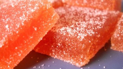 Jelly Candies, Peach Candy, Fruit Jellies, Homemade Candy, Tasty Kitchen, Rhubarb Recipes, Peach Recipe, Homemade Candies, Gummy Bears