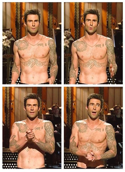 Adam shirtless SNL Adam Lavigne, Adam Levine Shirtless, Imaginary Boyfriend, Adam Levine, Maroon 5, Saturday Night Live, Snl, Hottest Celebrities, Favorite Tv Shows