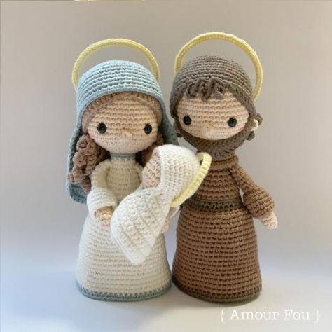 Christmas Nativity Scene, Christmas Crochet Patterns, Double Crochet Stitch, Set Patterns, Christmas 2022, Baby Jesus, St Joseph, Nativity Set, Knitted Toys