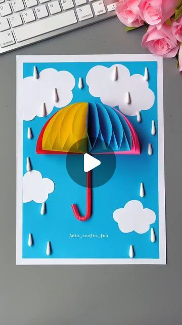 1,010 likes, 6 comments - adis_crafts_fun, June 8, 2024: "Making a Beautiful umbrella.. ☔��☔

#art #craft #papercrafts". Umbrella Art And Craft, Umbrella Art Craft, Beautiful Umbrella, Easy Craft Ideas, Umbrella Art, Easy Craft, Art Craft, Easy Crafts, Making Out