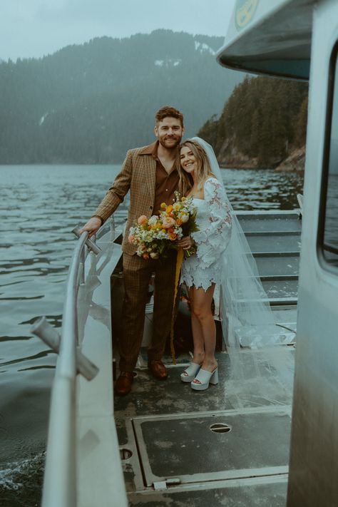 Simple But Intentional 70s Miller's Landing Elopement | Junebug Weddings Hipster Girl Outfits, White Platform Shoes, Hipster Wedding, Hipster Girls, Wedding Team, Wedding Advice, Junebug Weddings, Free Wedding, Significant Other