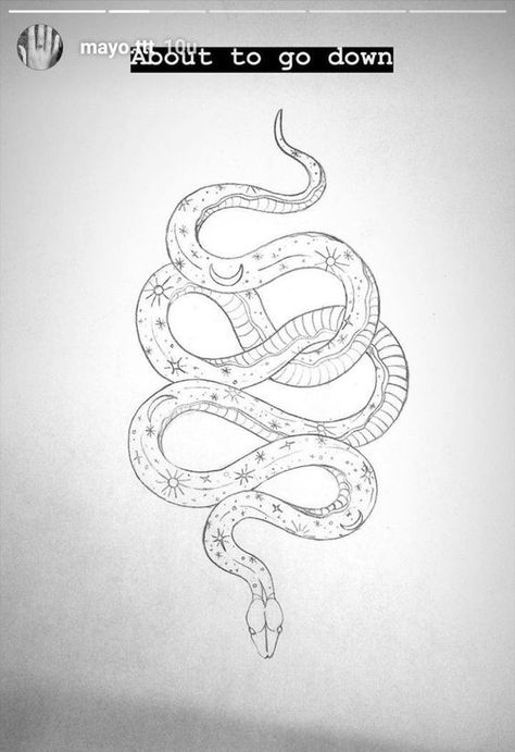 Snake Tattoo With Moon, Snake And Moon Spine Tattoo, Snake And Sun Tattoo, Snake Line Drawing, Snake And Moon Tattoo, Sun Drawings, Tattoo Main, Tattoo Sonne, Tattoo Moon