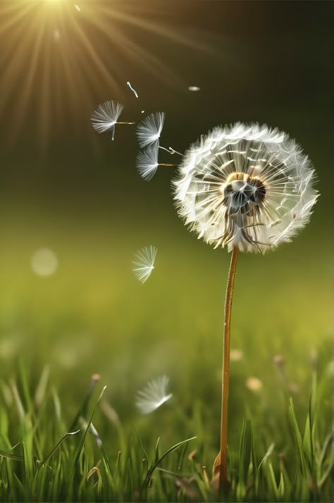 An AI-generated image of a dandelion seed drifting over canyons, plateaus, and valleys. A symbol of hope and possibility, reminding us that even small dreams can transform the world. Dandelion Pictures, Dandelion Light, Epic Backgrounds, Image Positive, Pursue Your Dreams, Vision Board Images, Dandelion Seed, Sunflower Decor, Epic Journey