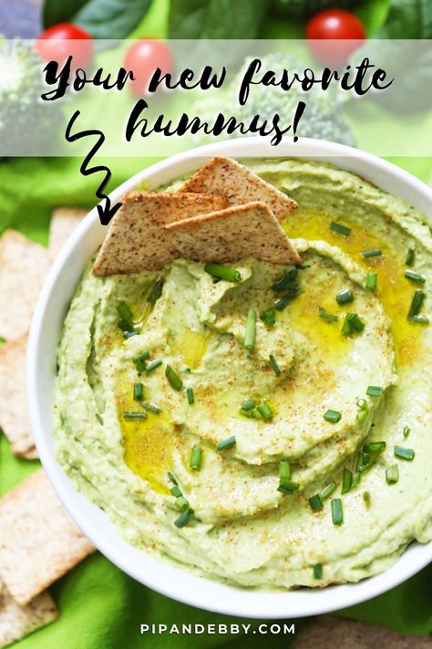 Spinach Hummus Recipe Spinach Hummus Recipe, Spinach Appetizers, Spinach Hummus, Avocado Hummus Recipe, Pip And Ebby, Sauce Ideas, Lunch Wrap, Cold Dip Recipes, Avocado Snack