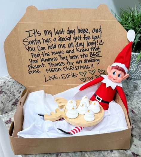 Elf On Shelf Last Day Ideas, Elf On Shelf Notes, Elf Classroom, Elf Ideas Easy, Goodbye Letter, Its Christmas Eve, Elf Kit, Awesome Elf On The Shelf Ideas, Elf Activities