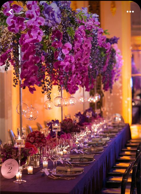 Orchid Wedding Theme, Purple Wedding Reception, Wedding Reception Centerpiece, Seating Wedding, Very Small Wedding, Indoor Wedding Receptions, Wedding Reception Centerpieces, Orchid Wedding, Wedding Floral Centerpieces