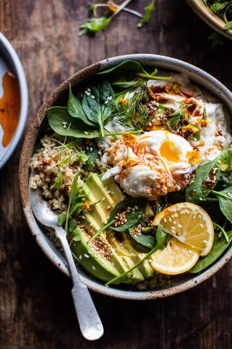 Turkish Egg and Quinoa Breakfast Bowl | halfbakedharvest.com @hbharvest Mediterranean Diet Breakfast, Turkish Eggs, The Boiled Egg Diet, Quinoa Breakfast Bowl, Egg Diet Plan, Quinoa Breakfast, Boiled Egg Diet Plan, Boiled Egg Diet, Diet Breakfast Recipes