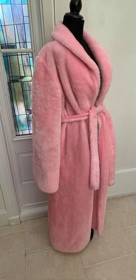 Pink Dressing Gown, Pink Pjs, Soft Robes, Beaufort Sc, Faux Fur Material, Bubble Gum Pink, Wife And Kids, Womens Robes, Clothing Labels