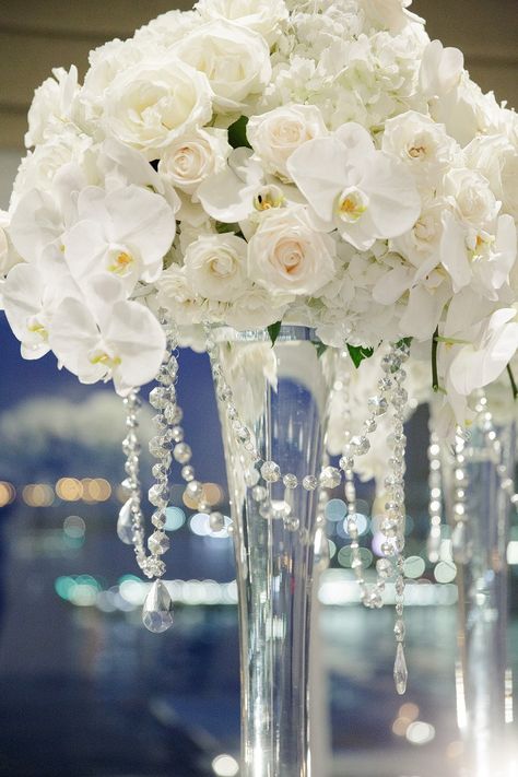 Wedding Charms, Wedding Reception Centerpiece, Chandelier Centerpiece, Orchid Centerpieces, Romantic Wedding Receptions, Wedding Charm, Wedding Garland, Wedding Reception Centerpieces, Reception Centerpieces