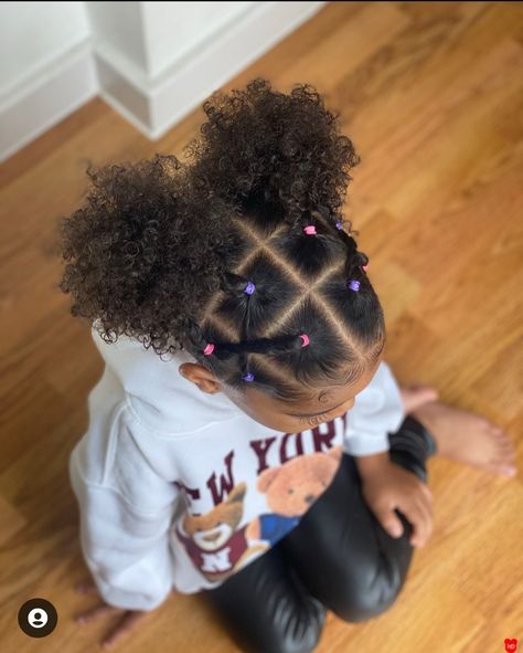 Natural Hairstyles For Kids Black, Natural Hairstyles For Black Kids Simple, Hair Styles For Kids Easy, Simple Kids Hairstyles, Easy Hairstyles For Kids Black, Fitness Hairstyles, Hairstyles On Natural Hair, Hair Styles For Kids, Baby Girl Hairstyles Curly